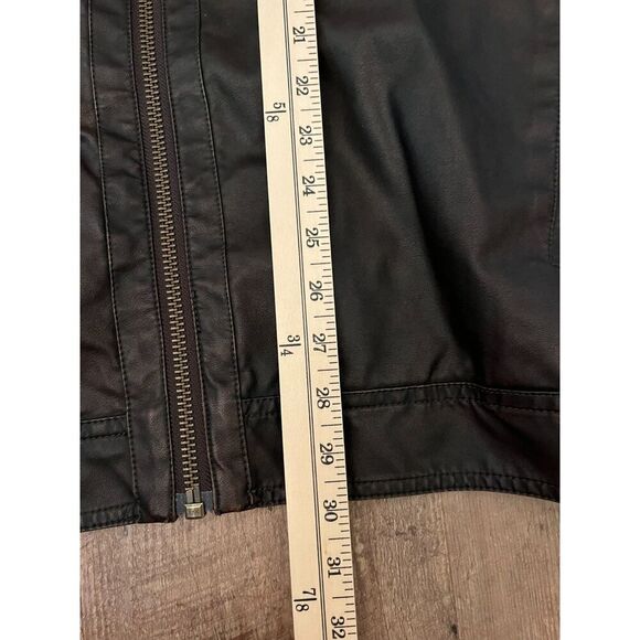 Cody James Leather Moto Distressed Brown Jacket Full Zip Western Men's XL Lined - Picture 10 of 11